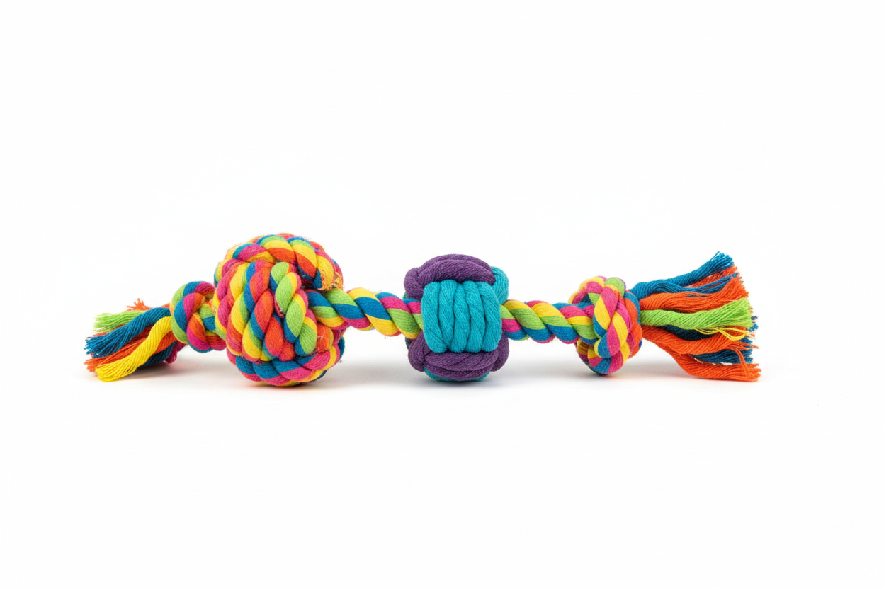 Rainbow Rope Chew Toy for dogs