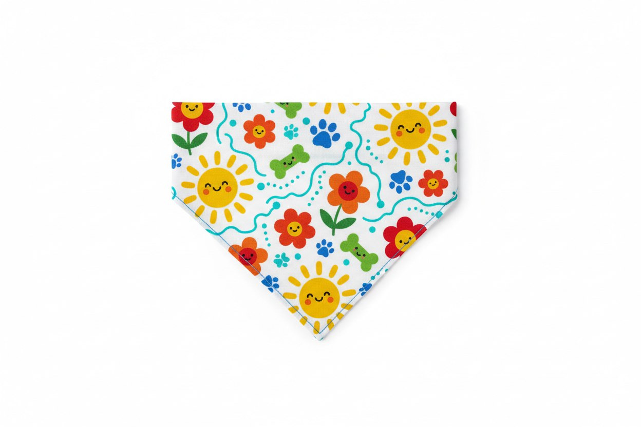 Cute patterned dog bandana