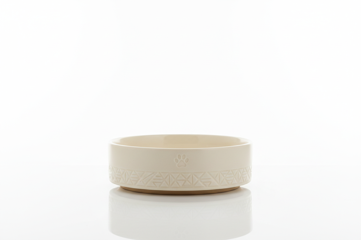 Stylish ceramic dog bowl
